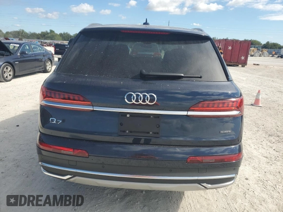 2024 Audi Q7 Premium Plus with VIN WA1LCBF73RD002748, listed as a Copart auction lot 83839434 with 8,267 mi miles and Non Repairable. Bid and sale history available at carsss.com. Image 6.