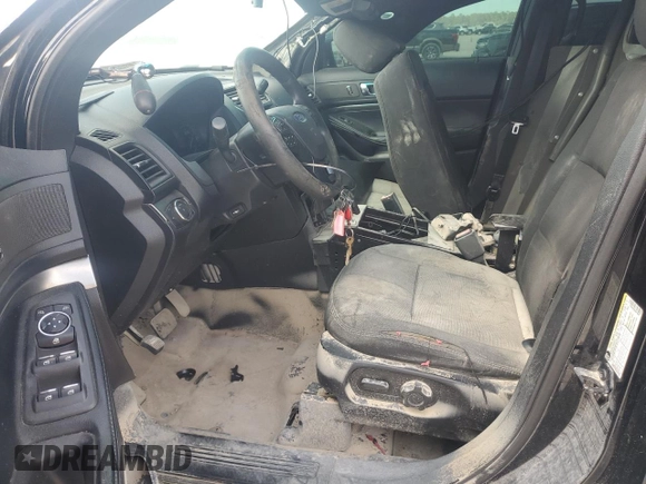 2016 Ford Utility Police Interceptor with VIN 1FM5K8AR0GGA78660, listed as a Copart auction lot 76689014 with 0 mi miles and Salvage Title. Bid and sale history available at carsss.com. Image 7.