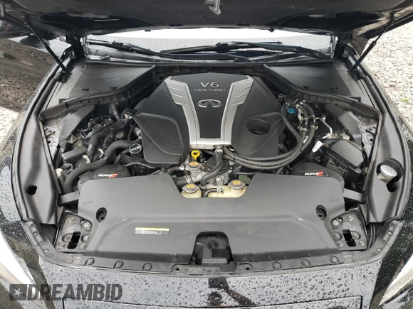 2016 Infiniti Q50 Red Sport 400 with VIN JN1FV7AR4GM450788, listed as a Copart auction lot 63069385 with 87,740 mi miles and Salvage title. Bid and sale history available at DreamBid. Image 11.