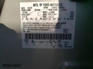 2007 Ford Edge SEL with VIN 2FMDK38C27BA84211, listed as a Copart auction lot 43824784 with 135,701 mi miles and Salvage Title. Bid and sale history available at carsss.com. Image 13.
