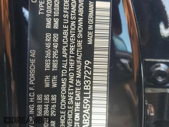 2020 Porsche Macan S with VIN WP1AB2A59LLB37279, listed as a Copart auction lot 56124765 with 25,126 mi miles and Salvage title. Bid and sale history available at DreamBid. Image 13.