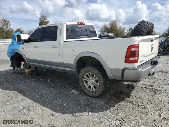 2020 Ram 2500 Laramie with VIN 3C6UR5FJ0LG262421, listed as a Copart auction lot 43849105 with 64,758 mi miles and Non Repairable. Bid and sale history available at carsss.com. Image 2.