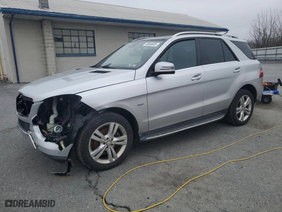 2012 Mercedes-Benz M-Class ML 350 with VIN 4JGDA5HB9CA028567, listed as a Copart auction lot 49046655 with 152,046 mi miles and Salvage Title. Bid and sale history available at carsss.com. Image 1.