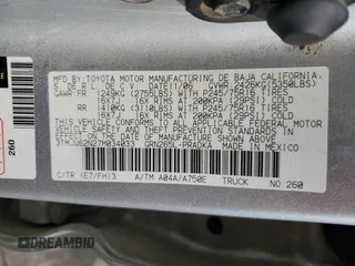 2007 Toyota Tacoma PreRunner с VIN 3TMJU62N27M034033, выставлен на аукционе Copart как лот 58383845 с пробегом 252 984 миль миль и Списание • Salvage title. История ставок и продаж доступна на DreamBid. Изображение 12.
