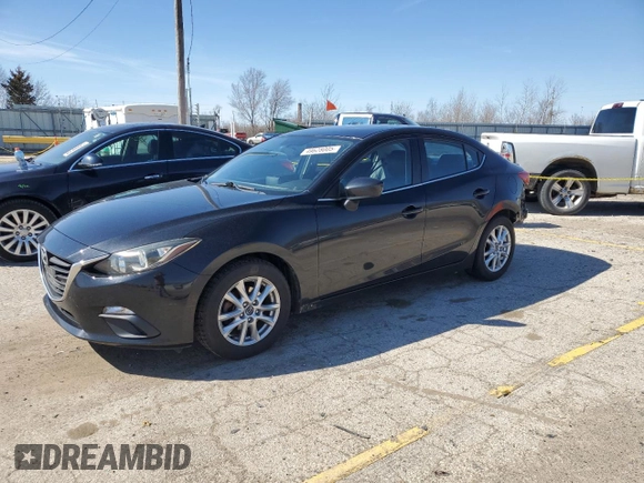 2014 Mazda 3 i Grand Touring with VIN JM1BM1W74E1108100, listed as a Copart auction lot 49628005 with 177,273 mi miles and Salvage Title. Bid and sale history available at carsss.com. Image 1.