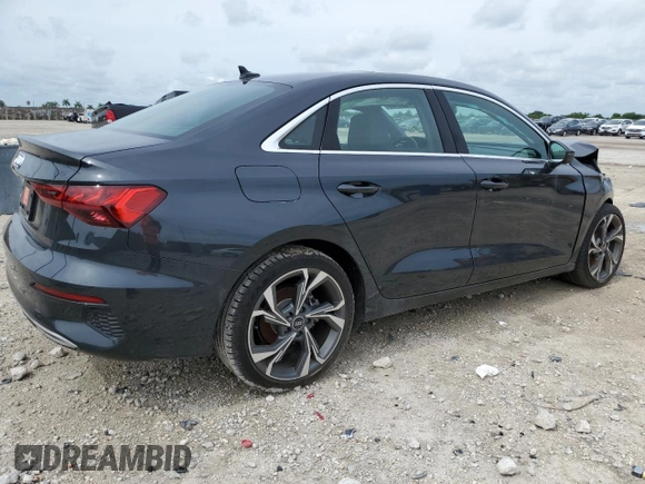 2022 Audi A3 Premium with VIN WAUAUDGY1NA094044, listed as a Copart auction lot 54459703 with 1,465 mi miles. Bid and sale history available at carsss.com. Image 3.