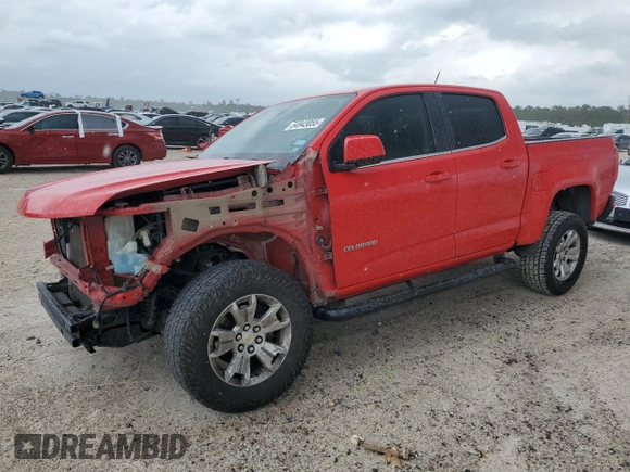 2019 Chevrolet Colorado 2WD LT with VIN 1GCGSCEA9K1315761, listed as a Copart auction lot 54943055 with 132,950 mi miles and Salvage title. Bid and sale history available at DreamBid. Image 1.
