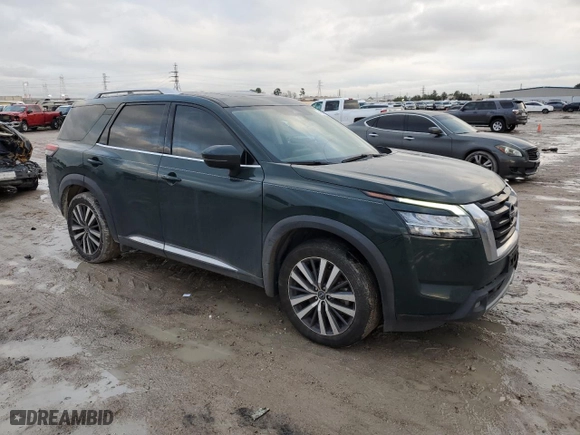 2022 Nissan Pathfinder Platinum with VIN 5N1DR3DG3NC266310, listed as a Copart auction lot 43076525 with 65,931 mi miles and Salvage Title. Bid and sale history available at carsss.com. Image 4.