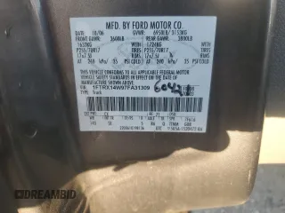 2007 Ford F-150 STX with VIN 1FTRX14W97FA31309, listed as a Copart auction lot 85518534 with 194,447 mi miles and Clean Title. Bid and sale history available at carsss.com. Image 12.