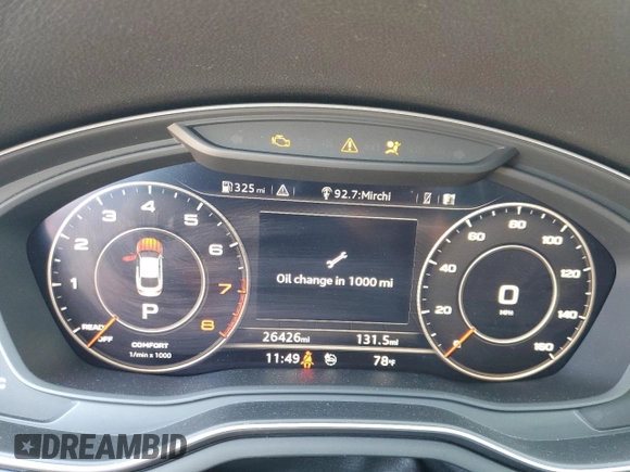 2019 Audi A5 Sportback Premium Plus with VIN WAUENCF54KA089769, listed as a Copart auction lot 76754793 with 26,426 mi miles. Bid and sale history available at carsss.com. Image 9.