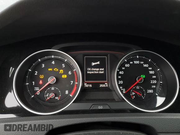 2018 Volkswagen Golf GTI S with VIN 3VW447AU8JM296722, listed as a Copart auction lot 47025734 with 74,715 mi miles. Bid and sale history available at carsss.com. Image 9.