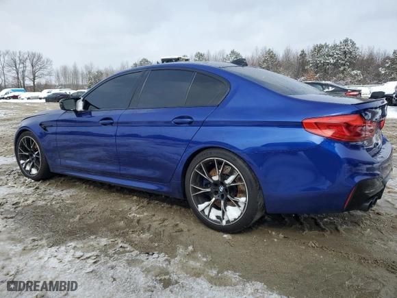2019 BMW M5 with VIN WBSJF0C57KB446785, listed as a Copart auction lot 45575735 with NaN miles and Salvage Title. Bid and sale history available at carsss.com. Image 2.