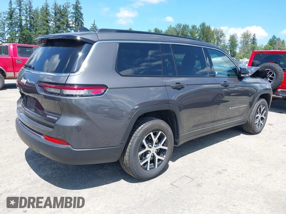 2024 Jeep Grand Cherokee Limited with VIN 1C4RJKBG4R8605017, listed as a IAAI auction lot 42660428 with 24,391 mi miles and . Bid and sale history available at DreamBid. Image 4.