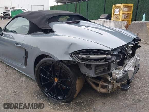 2023 Porsche 718 Spyder with VIN WP0CC2A83PS222034, listed as a IAAI auction lot 41222380 with 5,932 mi miles and . Bid and sale history available at DreamBid. Image 18.