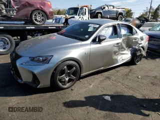 2020 Lexus IS with VIN JTHG81F28L5043173, listed as a Copart auction lot 76475844 with 27,083 mi miles and Salvage Title. Bid and sale history available at carsss.com. Image 1.