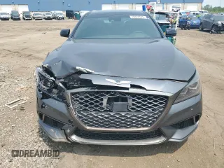 2018 Genesis G80 Sport with VIN KMHGN4JB0JU257124, listed as a Copart auction lot 59428525 with 92,157 mi miles and Salvage title. Bid and sale history available at DreamBid. Image 5.