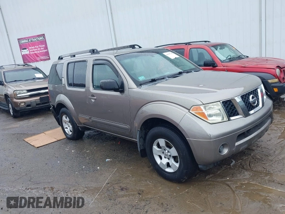 2005 Nissan Pathfinder SE with VIN 5N1AR18WX5C779157, listed as a IAAI auction lot 40363768 with 172,167 mi miles and . Bid and sale history available at DreamBid. Image 1.
