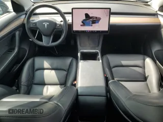 2022 Tesla Model 3 with VIN 5YJ3E1EA5NF186293, listed as a Copart auction lot 66789134 with 71,471 mi miles and Salvage Title. Bid and sale history available at DreamBid. Image 8.