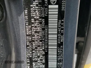 2016 Toyota Avalon XLE Premium z VIN 4T1BD1EB5GU056821, wystawiony jako Copart lot #54359765 z przebiegiem 106 819 mil mil oraz Szkoda całkowita • Salvage title. Historia ofert i sprzedaży dostępna na DreamBid. Obrazek 12.