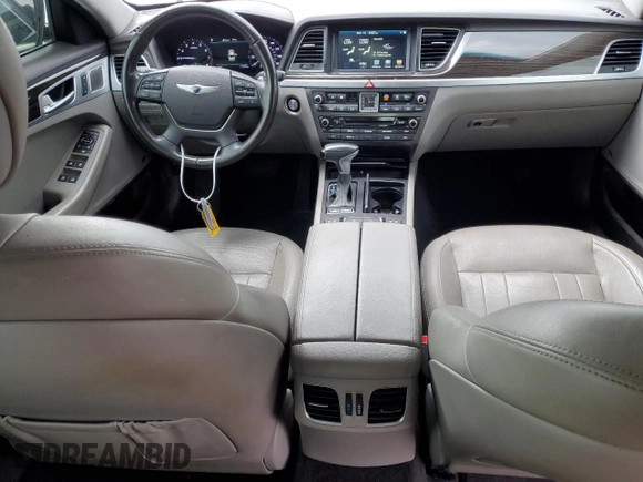 2018 Genesis G80 3.8L with VIN KMHGN4JE8JU239948, listed as a Copart auction lot 48525685 with 114,494 mi miles and Salvage Title. Bid and sale history available at carsss.com. Image 8.