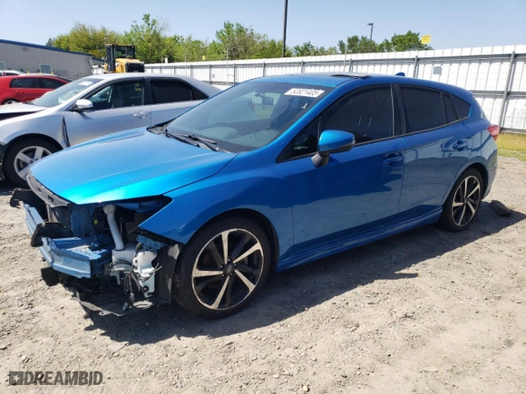 2022 Subaru Impreza Sport with VIN 4S3GTAM62N3714003, listed as a Copart auction lot 52821405 with 0 mi miles and Salvage Title. Bid and sale history available at carsss.com. Image 1.