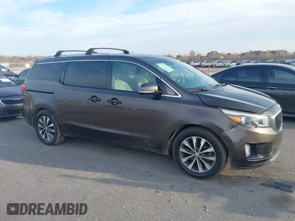 2016 Kia Sedona EX with VIN KNDMC5C1XG6159271, listed as a IAAI auction lot 41409277 with 95,696 mi miles. Bid and sale history available at carsss.com. Image 13.