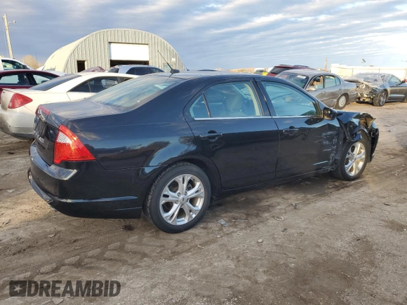 2012 Ford Fusion SE with VIN 3FAHP0HA4CR205519, listed as a Copart auction lot 47305505 with 49,627 mi miles and Salvage Title. Bid and sale history available at carsss.com. Image 3.
