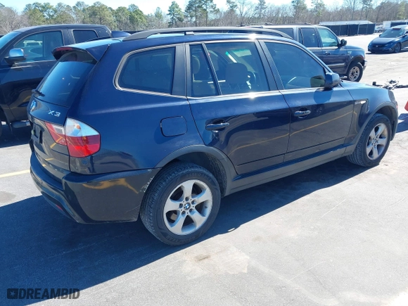 2007 BMW X3 3.0si with VIN WBXPC93477WF22081, listed as a IAAI auction lot 41679094 with 214,553 mi miles. Bid and sale history available at carsss.com. Image 4.