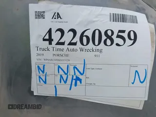 2019 Porsche 911 Carrera S z VIN WP0AB2A91KS115320, wystawiony jako IAAI lot #42260859 z przebiegiem Nie podano mil oraz . Historia ofert i sprzedaży dostępna na DreamBid. Obrazek 16.