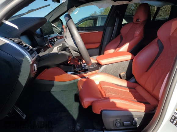2024 BMW X4 M z VIN 5YM23EC01R9W18369, wystawiony jako Copart lot #82886254 z przebiegiem Nie podano mil oraz Szkoda całkowita • Salvage title. Historia ofert i sprzedaży dostępna na DreamBid. Obrazek 7.