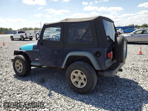 1997 Jeep Wrangler SE with VIN 1J4FY29P2VP446786, listed as a Copart auction lot 52295305 with 0 mi miles and Salvage Title. Bid and sale history available at carsss.com. Image 2.