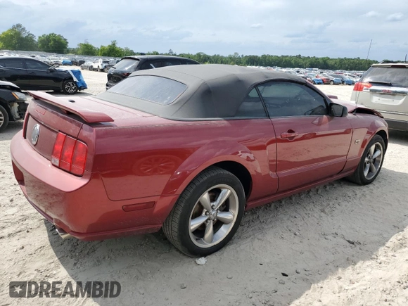2007 Ford Mustang GT Deluxe with VIN 1ZVHT85H275226221, listed as a Copart auction lot 53680395 with Not provided miles and Salvage title. Bid and sale history available at DreamBid. Image 3.