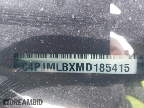 2021 Jeep Cherokee Latitude Plus with VIN 1C4PJMLBXMD185415, listed as a IAAI auction lot 41773843 with 62,770 mi miles and . Bid and sale history available at DreamBid. Image 9.