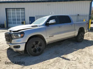 2020 Ram 1500 Big Horn with VIN 1C6SRFFT8LN305635, listed as a Copart auction lot 55102765 with 97,293 mi miles and Salvage title. Bid and sale history available at DreamBid. Image 1.
