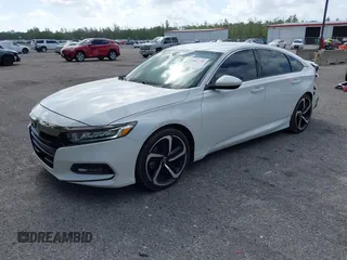 2019 Honda Accord Sport with VIN 1HGCV1F33KA113896, listed as a IAAI auction lot 41961776 with 92,248 mi miles and . Bid and sale history available at DreamBid. Image 2.