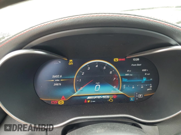 2021 Mercedes-Benz C 43 AMG with VIN W1KWF6EB3MR605899, listed as a Copart auction lot 71687604 with 39,876 mi miles and Salvage title. Bid and sale history available at DreamBid. Image 9.