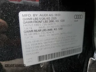 2021 Audi Q3 S line Premium with VIN WA1DECF39M1024927, listed as a Copart auction lot 58992105 with 100,886 mi miles and Salvage title. Bid and sale history available at DreamBid. Image 13.