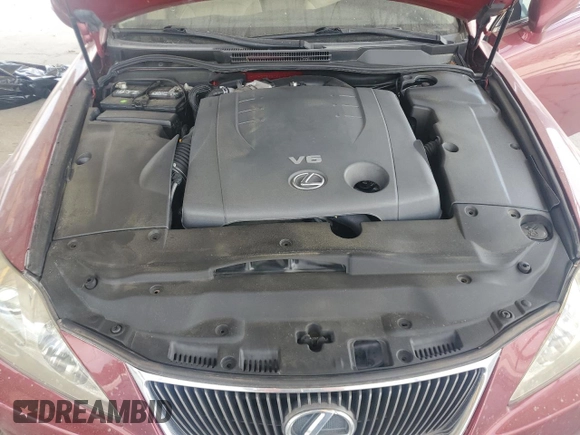 2008 Lexus IS 250 with VIN JTHBK262085078248, listed as a Copart auction lot 62390125 with 132,231 mi miles and Salvage title. Bid and sale history available at DreamBid. Image 11.