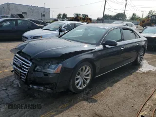 2013 Audi A8 L 3.0L with VIN WAURGAFD7DN010002, listed as a Copart auction lot 61112853 with 56,246 mi miles and Salvage Title. Bid and sale history available at carsss.com. Image 1.
