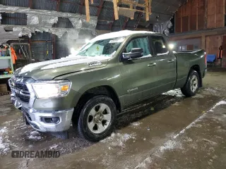 2021 Ram 1500 Big Horn with VIN 1C6RRFBG1MN557784, listed as a Copart auction lot 43819845 with 64,640 mi miles and Salvage Title. Bid and sale history available at carsss.com. Image 1.