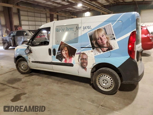 2017 Ram ProMaster City Cargo Tradesman with VIN ZFBERFAB8H6D61781, listed as a Copart auction lot 56009525 with 159,632 mi miles and Salvage title. Bid and sale history available at DreamBid. Image 2.