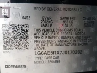 2018 Cadillac ATS AWD z VIN 1G6AE5RX7J0170282, wystawiony jako Copart lot #59001585 z przebiegiem 104 593 mil mil oraz Szkoda całkowita • Salvage title. Historia ofert i sprzedaży dostępna na DreamBid. Obrazek 12.