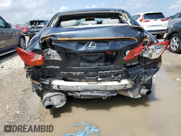 2006 Lexus IS 350 with VIN JTHBE262562002448, listed as a Copart auction lot 61063565 with 187,561 mi miles and Salvage title. Bid and sale history available at DreamBid. Image 6.