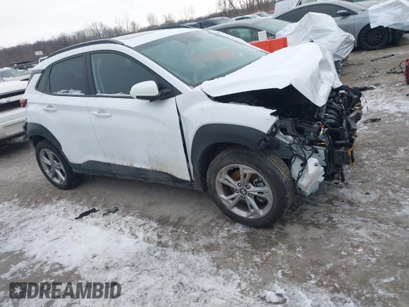 2022 Hyundai Kona SEL with VIN KM8K3CAB3NU786387, listed as a IAAI auction lot 41412502 with 14,348 mi miles. Bid and sale history available at carsss.com. Image 1.