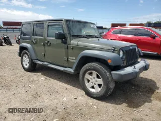 2015 Jeep Wrangler Unlimited Sport with VIN 1C4BJWDG4FL766904, listed as a Copart auction lot 58126555 with 68,400 mi miles and Salvage title. Bid and sale history available at DreamBid. Image 4.