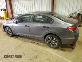 2015 Honda Civic EX with VIN 19XFB2F80FE702560, listed as a Copart auction lot 54255285 with 113,131 mi miles and Salvage Title. Bid and sale history available at DreamBid. Image 2.