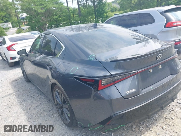 2021 Lexus IS 350 F Sport with VIN JTHGZ1B24M5044762, listed as a IAAI auction lot 42119787 with 47,321 mi miles and . Bid and sale history available at DreamBid. Image 3.