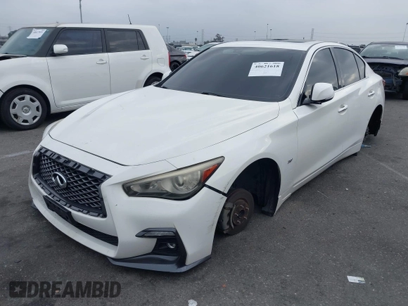 2018 Infiniti Q50 3.0t LUXE with VIN JN1EV7AP2JM363487, listed as a IAAI auction lot 40621618 with 125,508 mi miles. Bid and sale history available at carsss.com. Image 2.