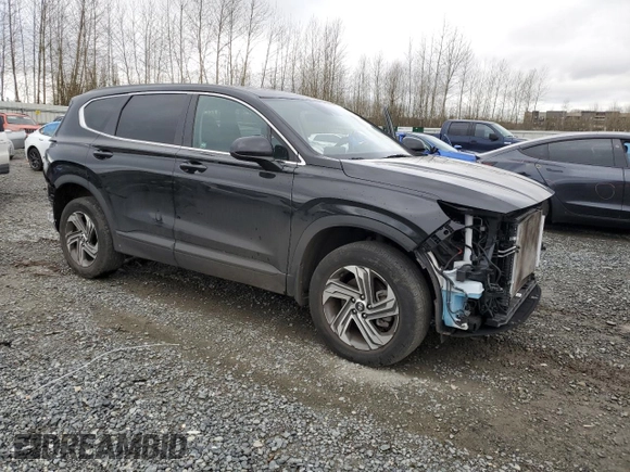 2021 Hyundai Santa Fe SE with VIN 5NMS1DAJ4MH355277, listed as a Copart auction lot 48996335 with 23,806 mi miles and Salvage Title. Bid and sale history available at carsss.com. Image 4.