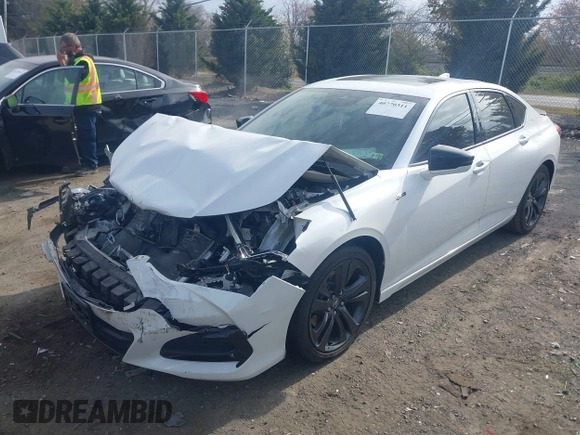 2021 Acura TLX w/A-Spec Package with VIN 19UUB5F58MA002009, listed as a IAAI auction lot 40770311 with 49,791 mi miles. Bid and sale history available at carsss.com. Image 16.